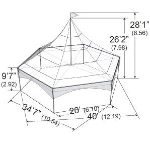 35’ X 40’ Hexagon Canopy