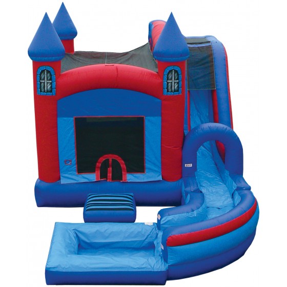 JUMP N SPLASH INFLATABLE NON SLIP WET & DRY SLIDE WITH POOL